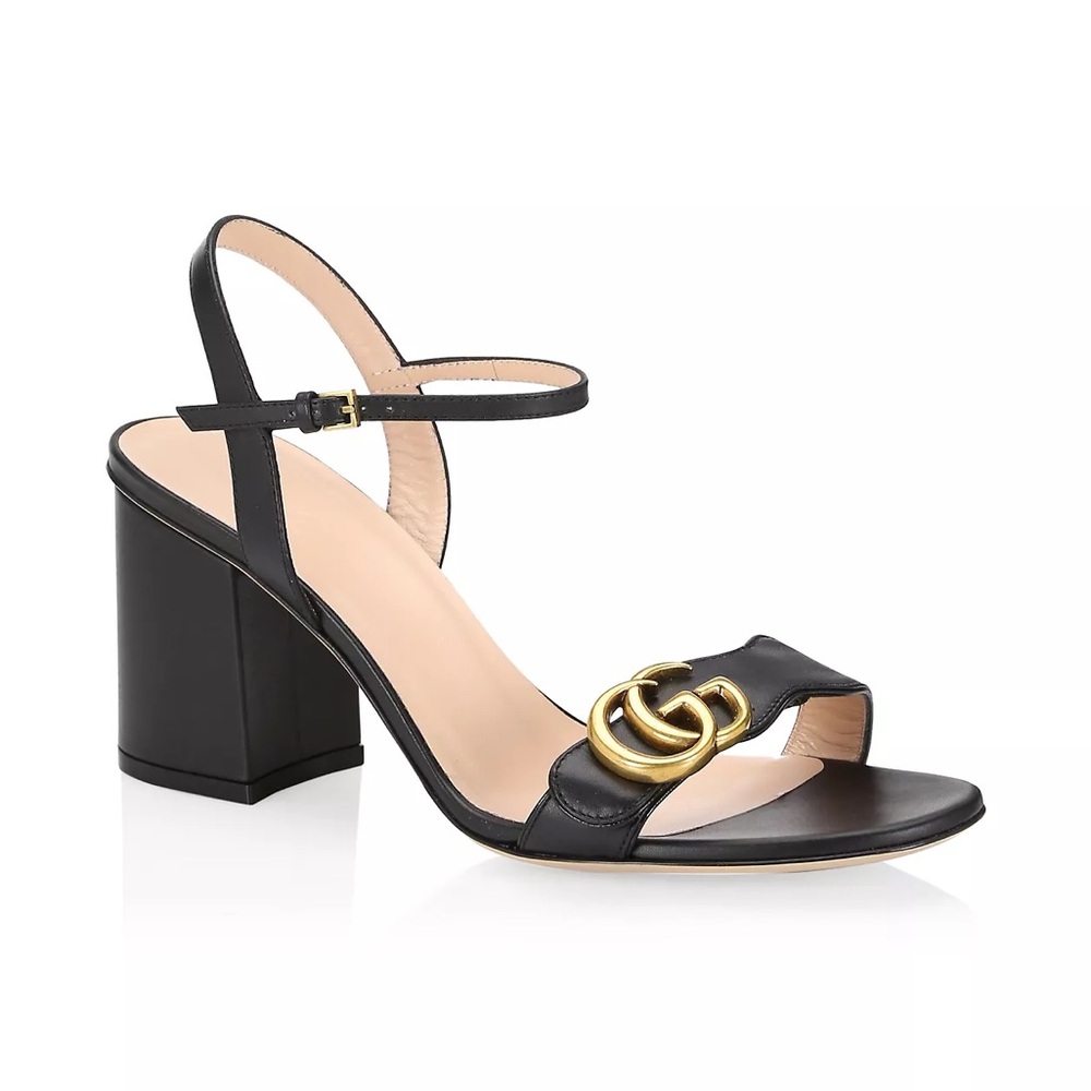 Gucci Marmont GG Ankle-Strap Sandals